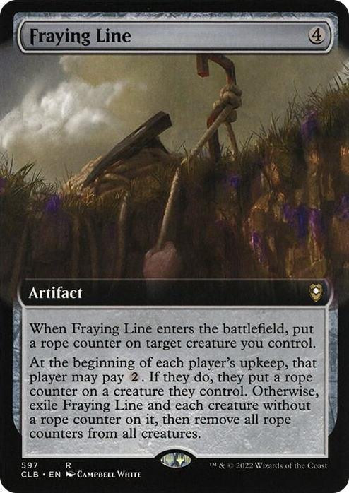 Fraying Line (Extended Art) #597 R - Commander Legends: Battle for Baldur's Gate Pokemon card