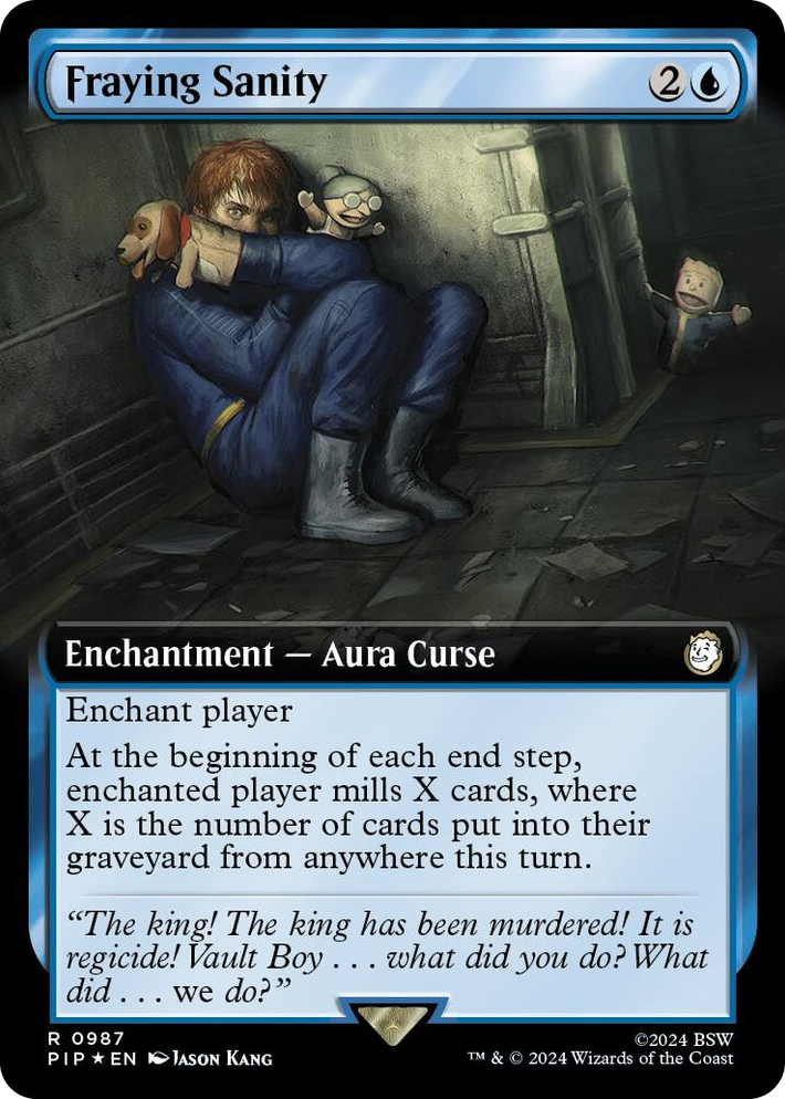 0987 Fraying Sanity (Extended Art) (Surge Foil) R Universes Beyond: Fallout