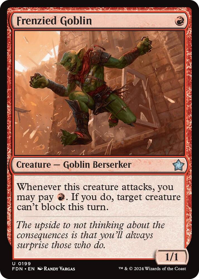 0199 Frenzied Goblin U Foundations