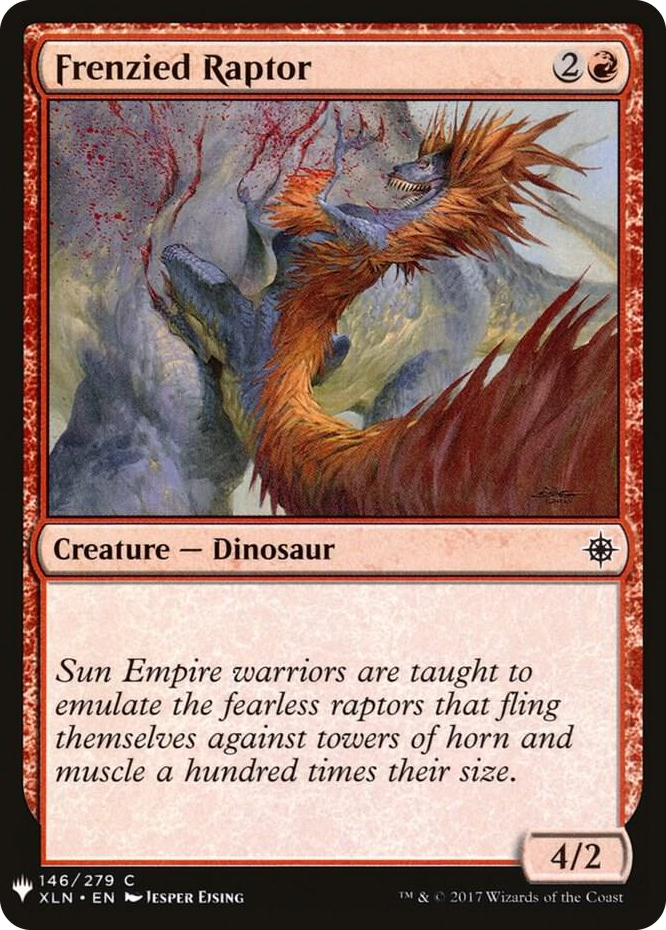 0146 Frenzied Raptor C The List Reprints