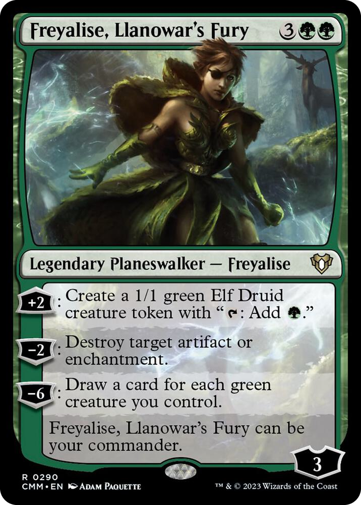 0290 Freyalise, Llanowar's Fury R Commander Masters
