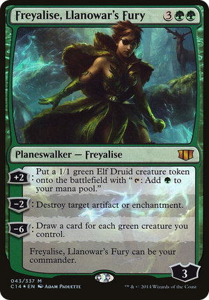 0043 Freyalise, Llanowar's Fury (Commander 2014) M Oversize Cards