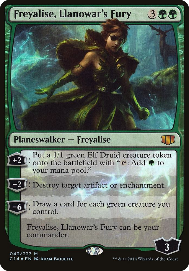 0043 Freyalise, Llanowar's Fury (Commander 2014) M Oversize Cards