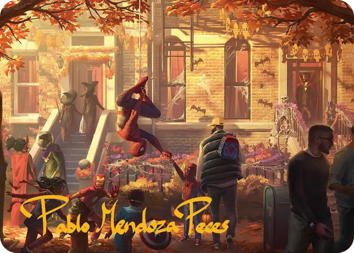 Friendly Neighborhood Art Card (Gold-Stamped Signature) #2 S - Art Series: Marvel's Spider-Man Pokemon card
