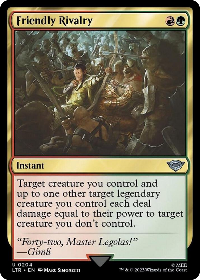 Friendly Rivalry #204 U - Universes Beyond: The Lord of the Rings: Tales of Middle-earth Pokemon card