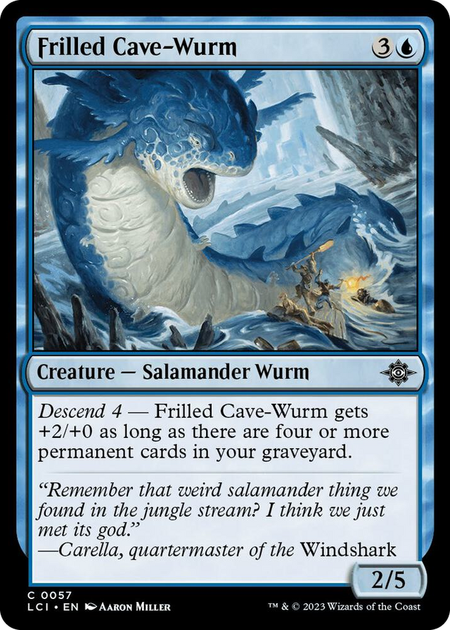 0057 Frilled Cave-Wurm C The Lost Caverns of Ixalan
