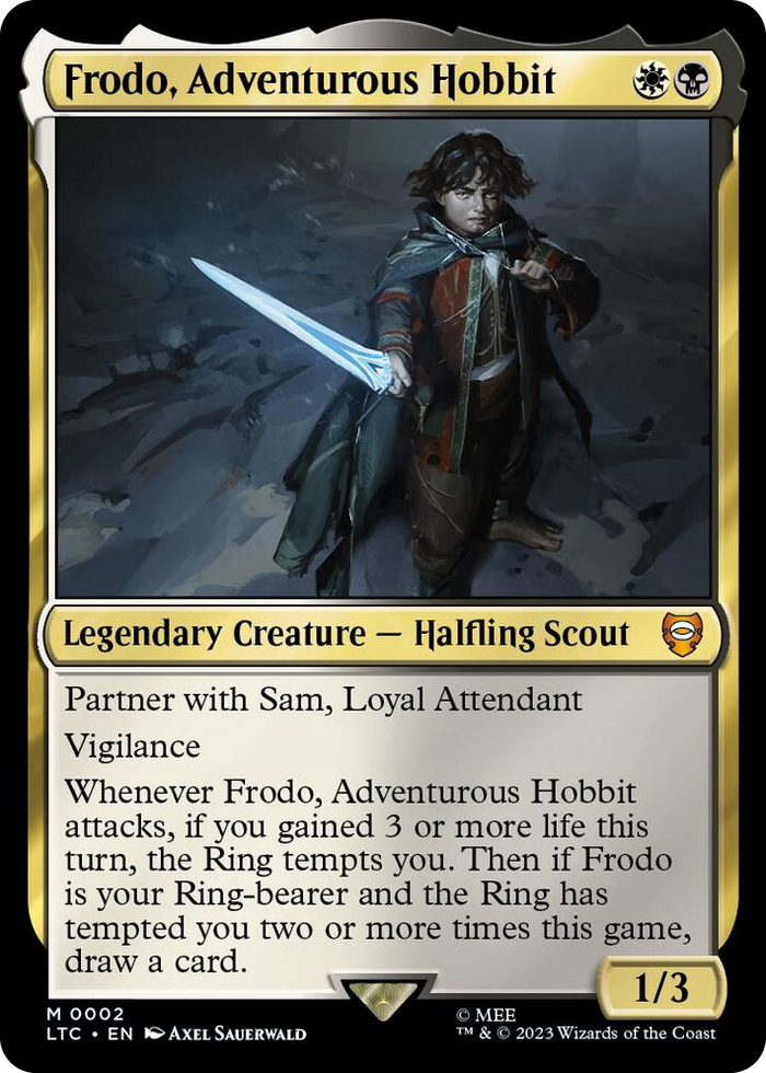 Frodo, Adventurous Hobbit #2 M - Commander: The Lord of the Rings: Tales of Middle-earth Pokemon card