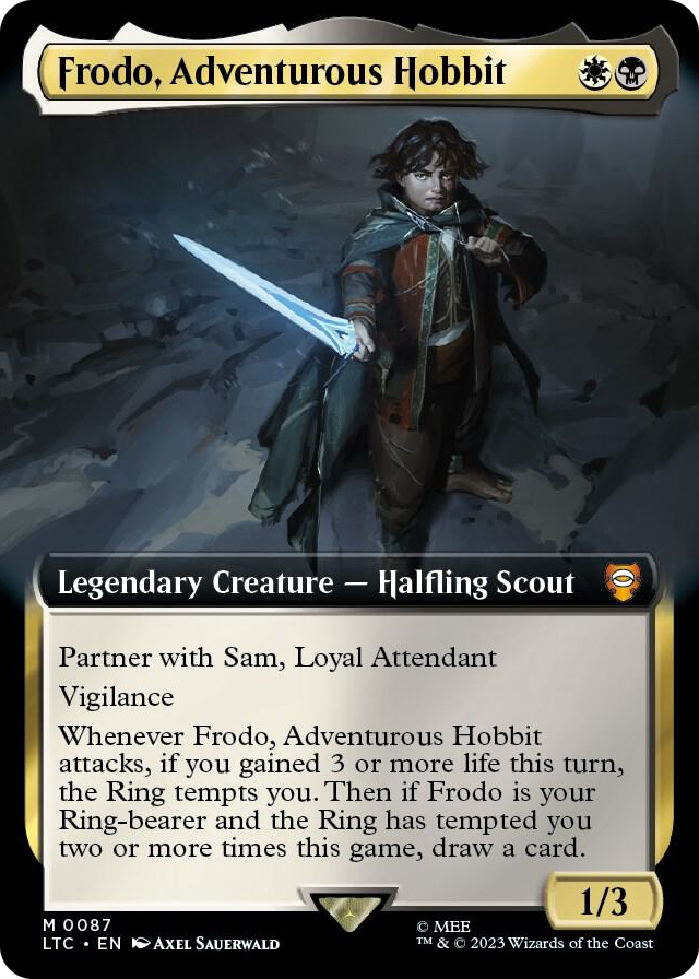 0087 Frodo, Adventurous Hobbit (Extended Art) M Commander: The Lord of the Rings: Tales of Middle-earth