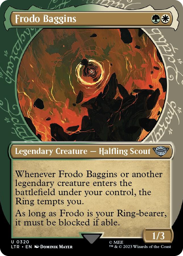 Frodo Baggins (Showcase) #320 U - Universes Beyond: The Lord of the Rings: Tales of Middle-earth Pokemon card
