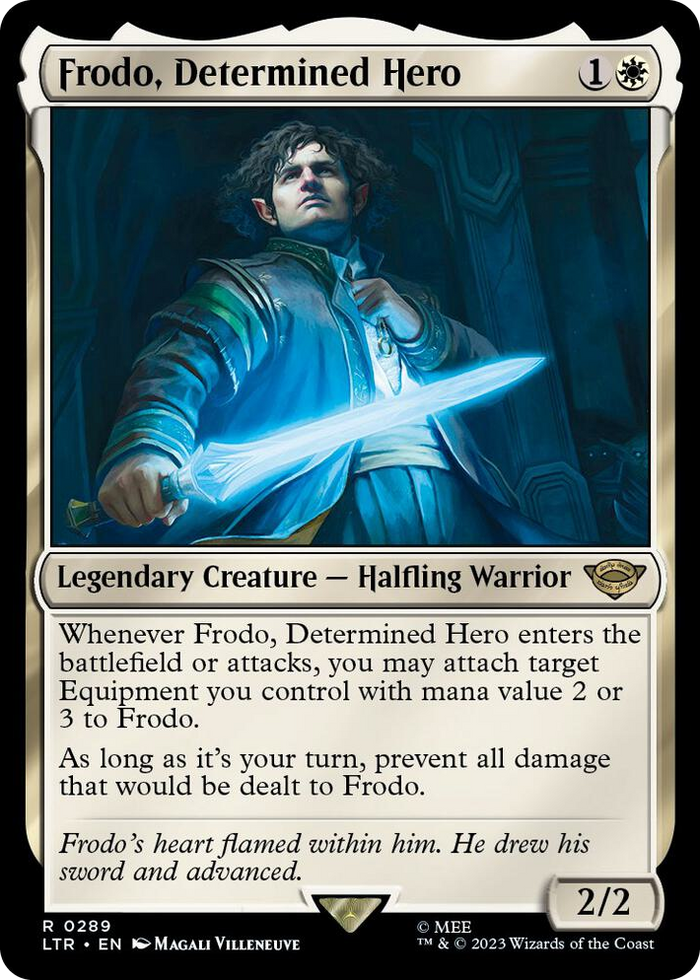 Frodo, Determined Hero #289 R - Universes Beyond: The Lord of the Rings: Tales of Middle-earth Pokemon card