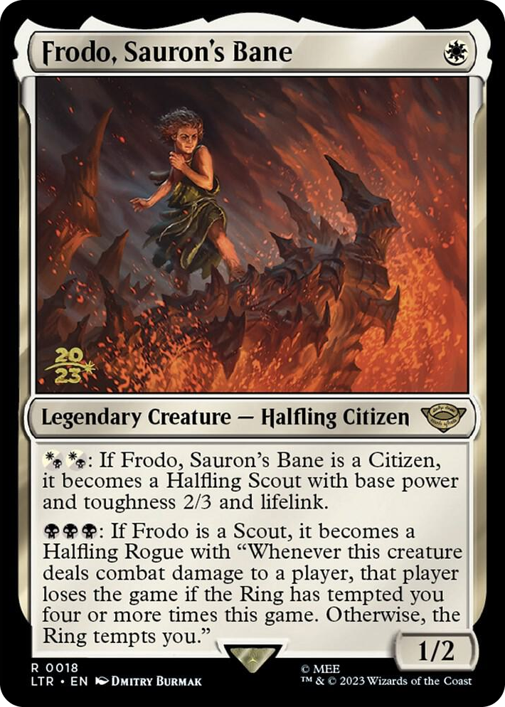 0018 Frodo, Sauron's Bane R Prerelease Cards