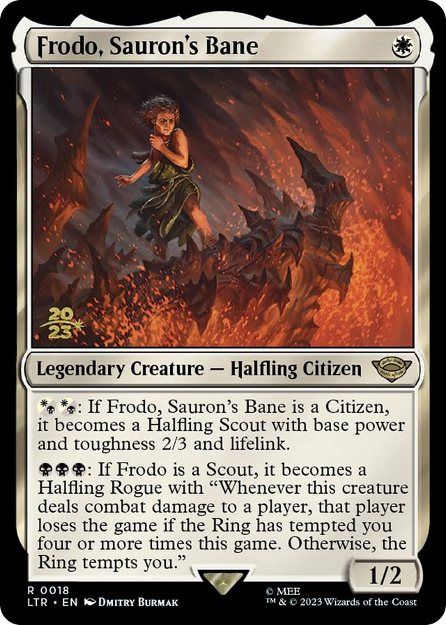 0018 Frodo, Sauron's Bane R Prerelease Cards