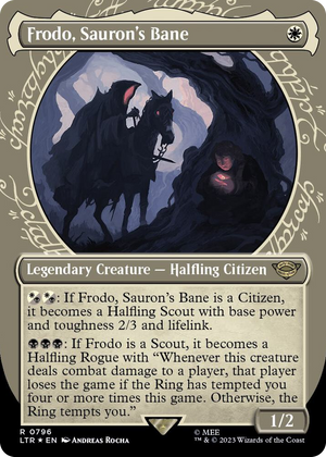 0796 Frodo, Sauron's Bane (Showcase) (Surge Foil) R Universes Beyond: The Lord of the Rings: Tales of Middle-earth