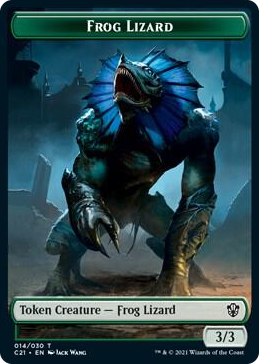 0014 Frog Lizard // Elephant Double-Sided Token T Commander 2021