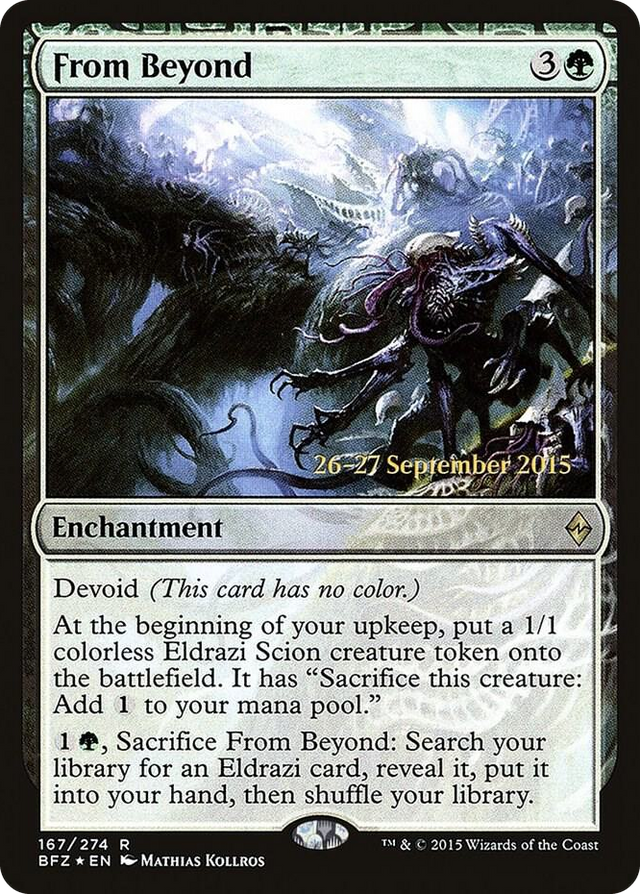 0167 From Beyond R Prerelease Cards