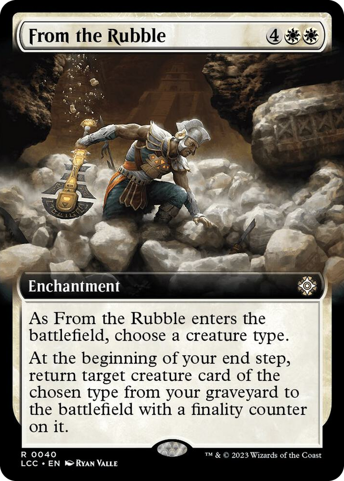 From the Rubble (Extended Art) #40 R - Commander: The Lost Caverns of Ixalan Pokemon card