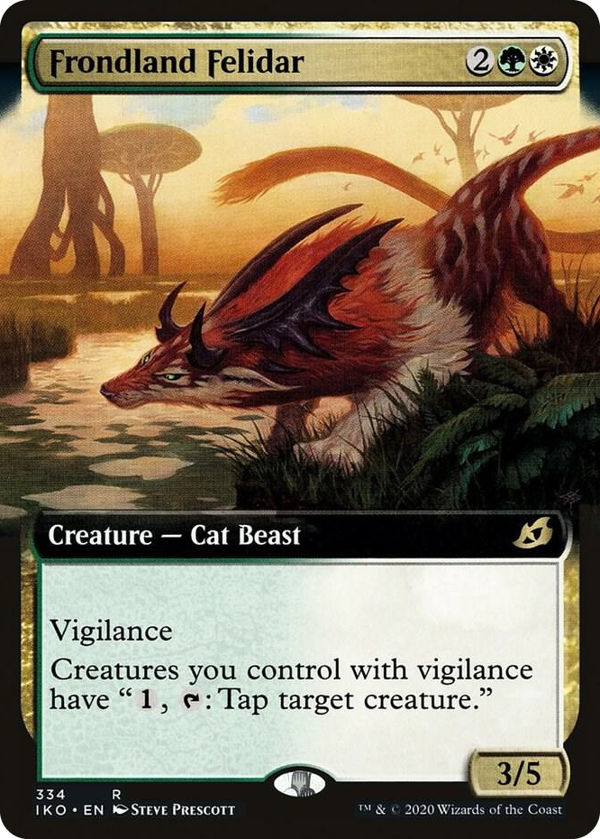 0334 Frondland Felidar (Extended Art) R Lair of Behemoths