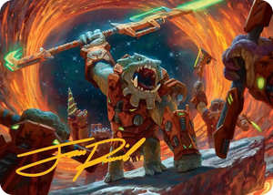 0016 Frontline War-Rager Art Card (Gold-Stamped Signature) S Art Series: Edge of Eternities