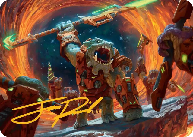 0016 Frontline War-Rager Art Card (Gold-Stamped Signature) S Art Series: Edge of Eternities