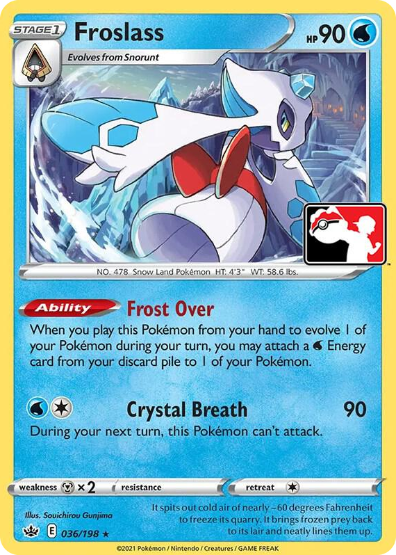 0036 Froslass Rare Prize Pack Series Cards