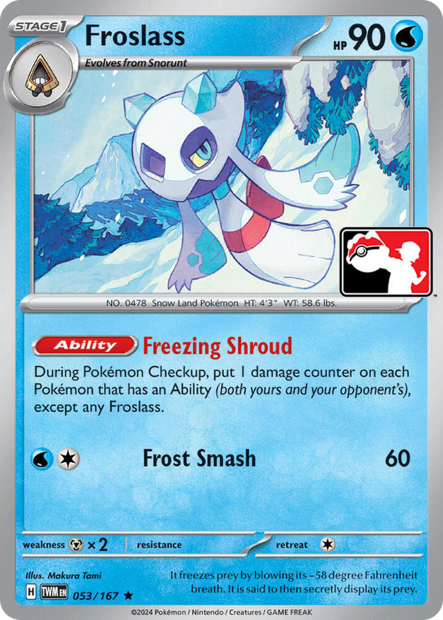 0053 Froslass Rare Prize Pack Series Cards