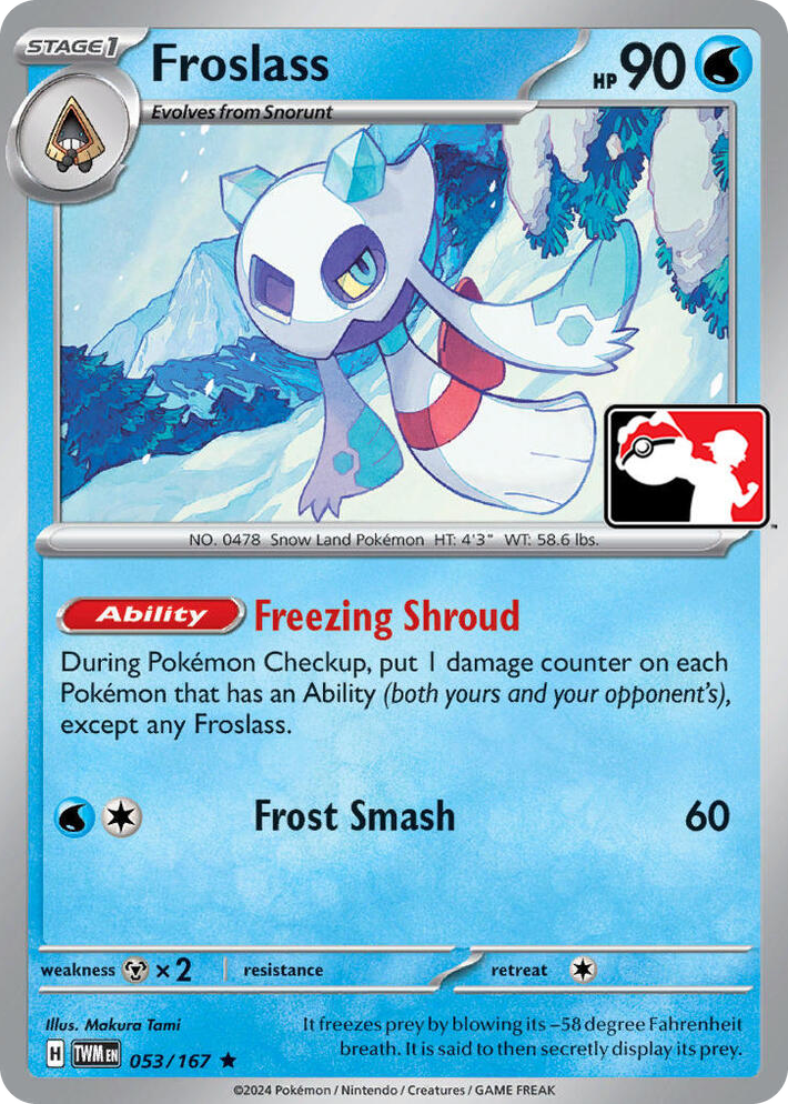 0053 Froslass Rare Prize Pack Series Cards