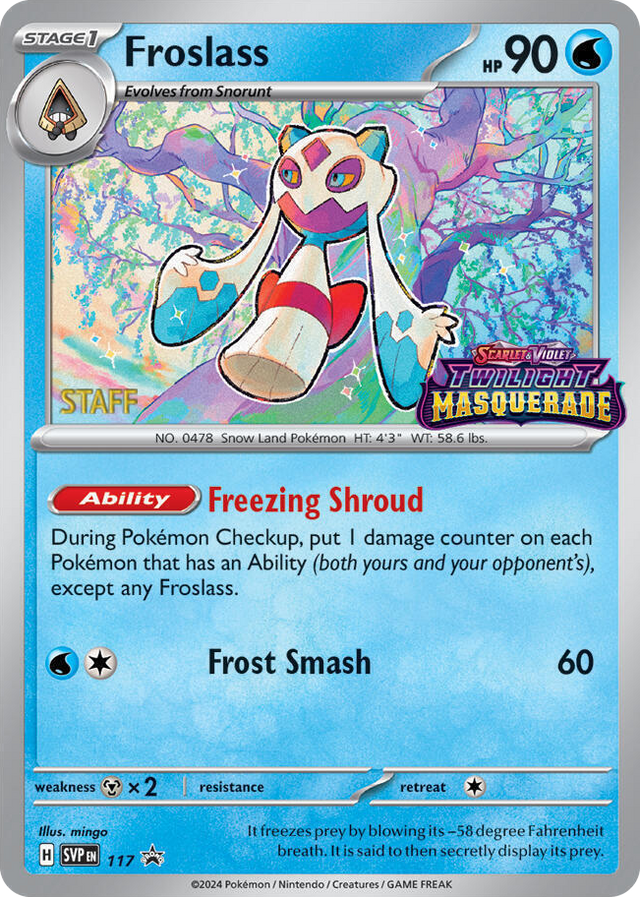 0117 Froslass - 117 (Prerelease) [Staff] Promo Scarlet & Violet Promo Cards