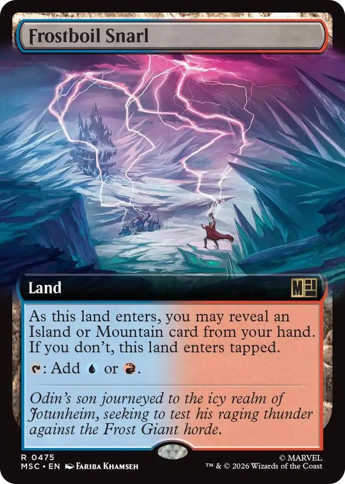 Frostboil Snarl (Extended Art) #475 R - Commander: Marvel Super Heroes Pokemon card
