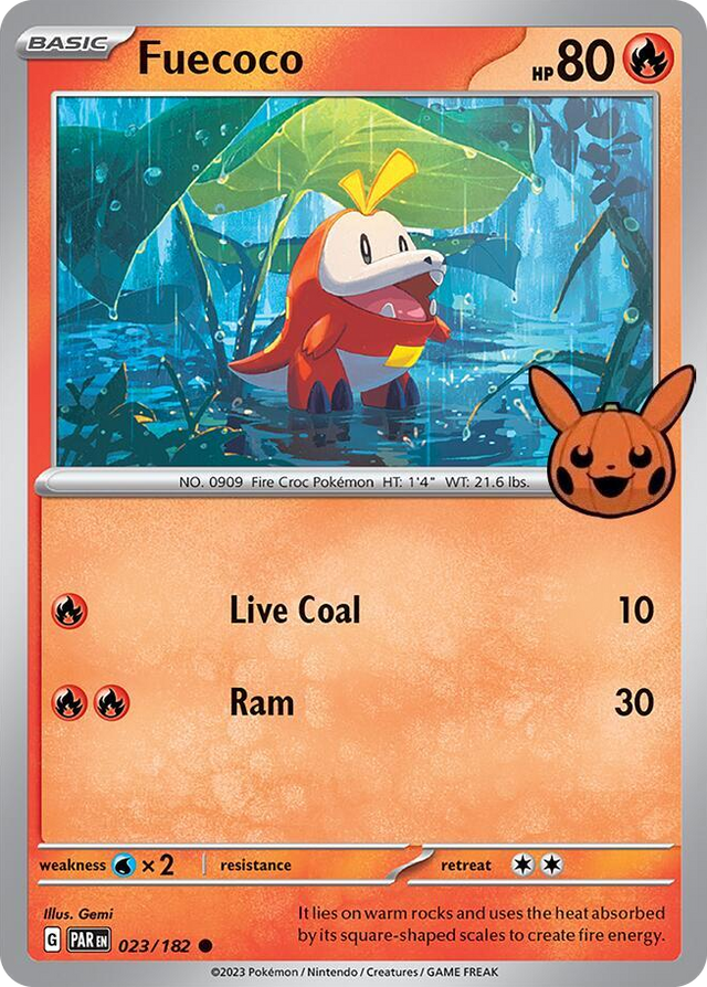 0023 Fuecoco Common Trick or Trade BOOster Bundle 2024
