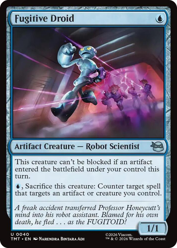 Fugitive Droid #40 U - Teenage Mutant Ninja Turtles Pokemon card