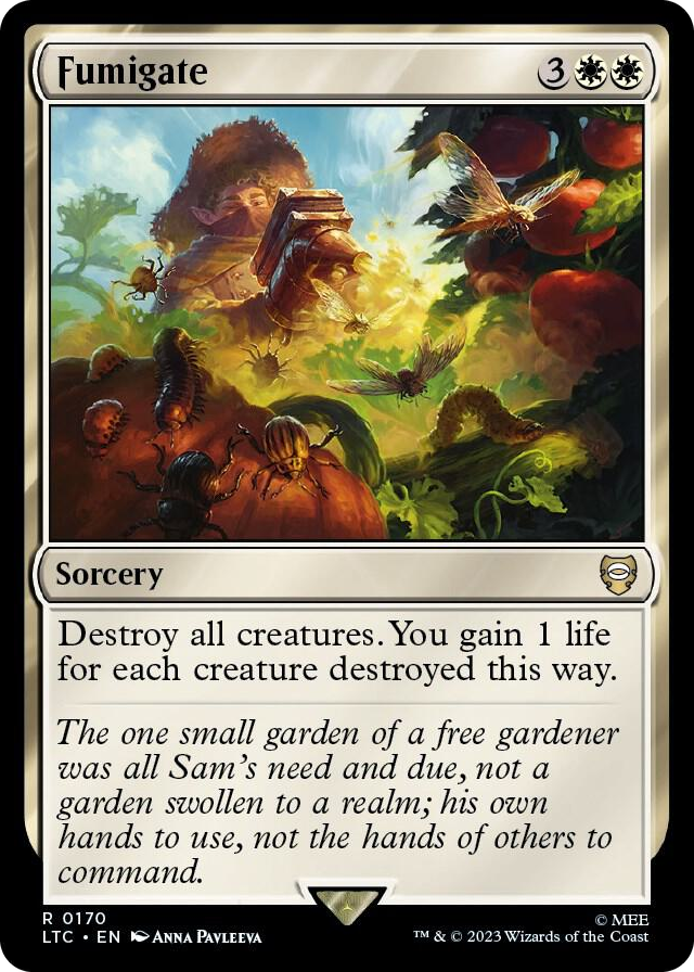 Fumigate #170 R - Commander: The Lord of the Rings: Tales of Middle-earth Pokemon card