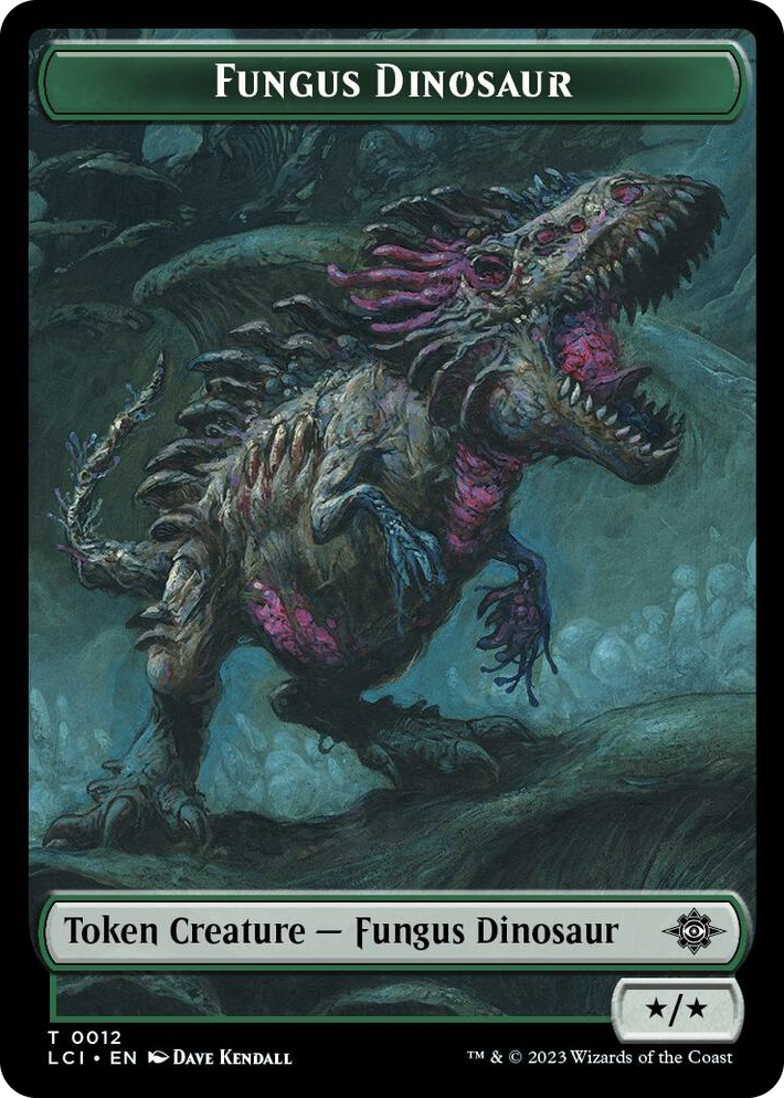 0012 Fungus Dinosaur // Vampire Demon Double-Sided Token T The Lost Caverns of Ixalan