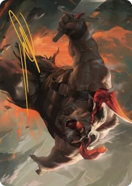 0031 Furious Bellow Art Card (Gold-Stamped Signature) S Art Series: Dominaria United