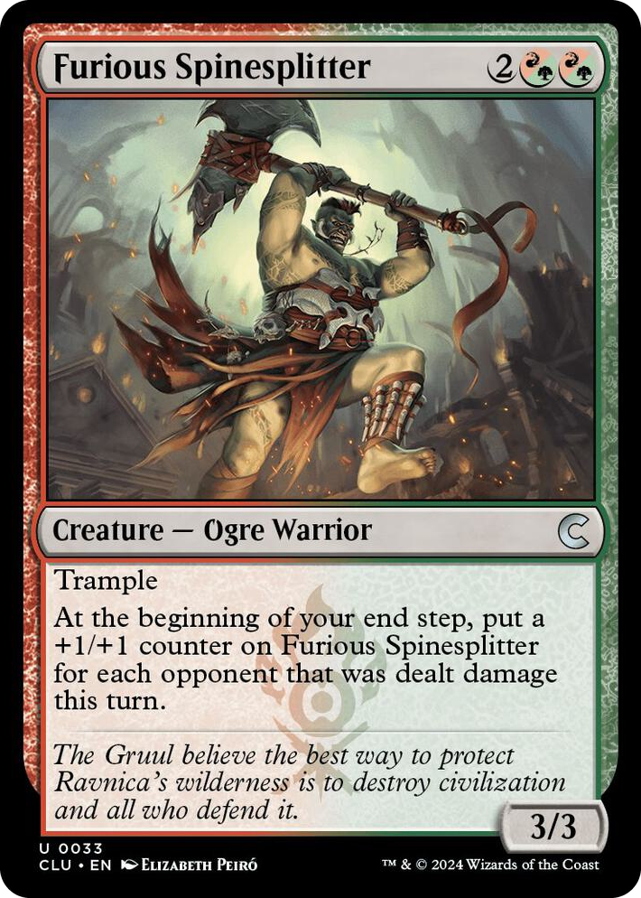 0033 Furious Spinesplitter U Ravnica: Clue Edition