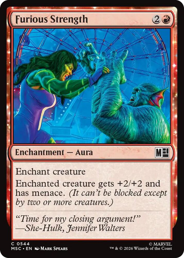 Furious Strength #544 C - Commander: Marvel Super Heroes Pokemon card