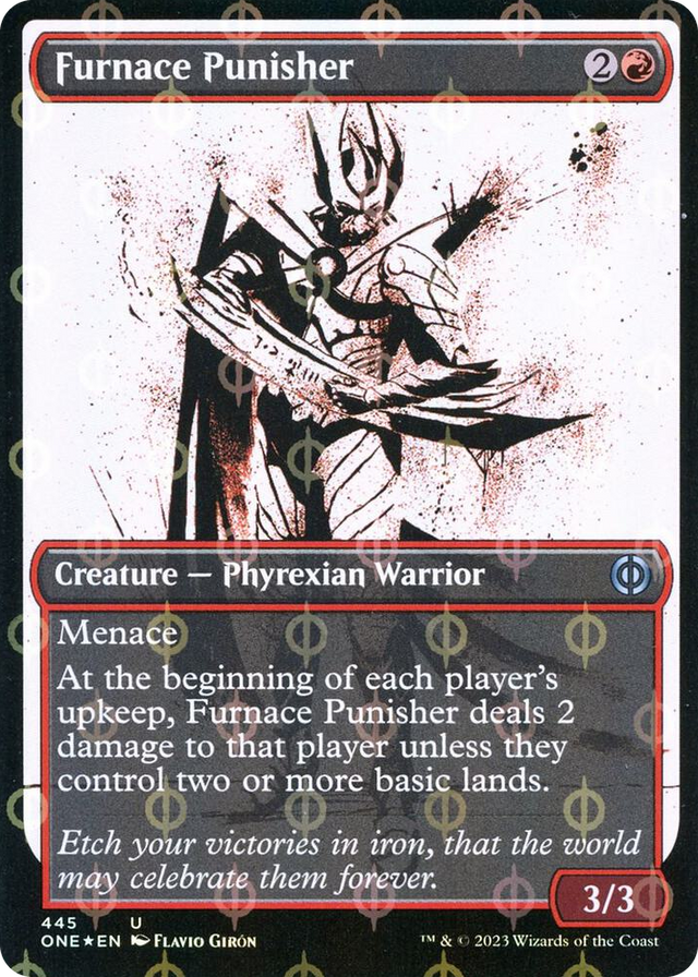 0445 Furnace Punisher (Showcase) (Step-and-Compleat Foil) U Phyrexia: All Will Be One