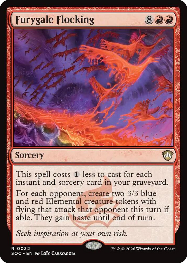 0032 Furygale Flocking R Commander: Secrets of Strixhaven
