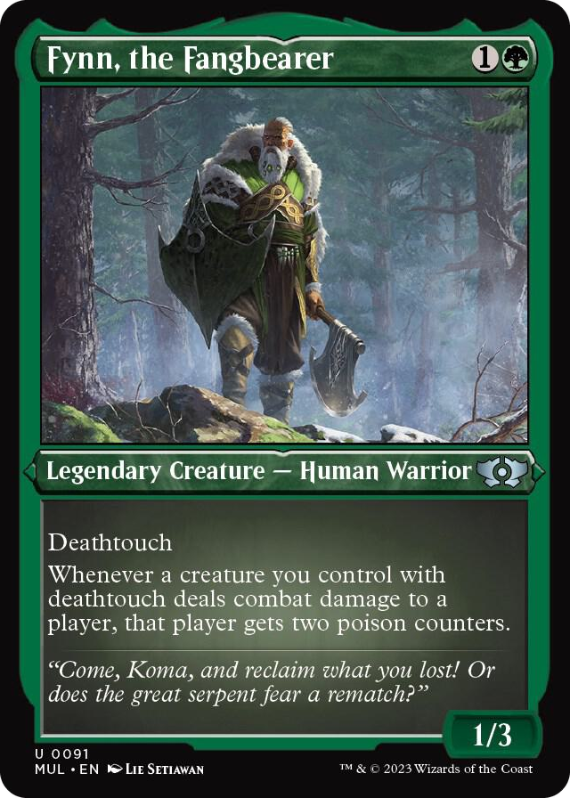 0091 Fynn, the Fangbearer (Foil Etched) U March of the Machine: Multiverse Legends