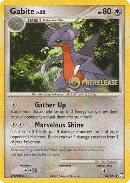 0048 Gabite - 48/124 (Prerelease) Promo Diamond and Pearl Promos