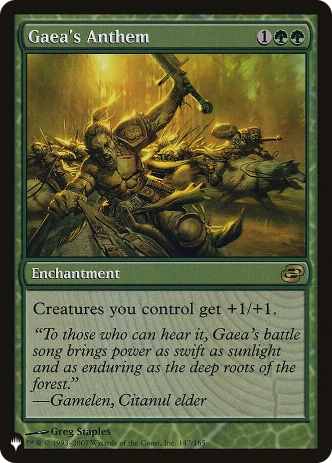 Gaea's Anthem (PLC) #147 R - The List Reprints Pokemon card