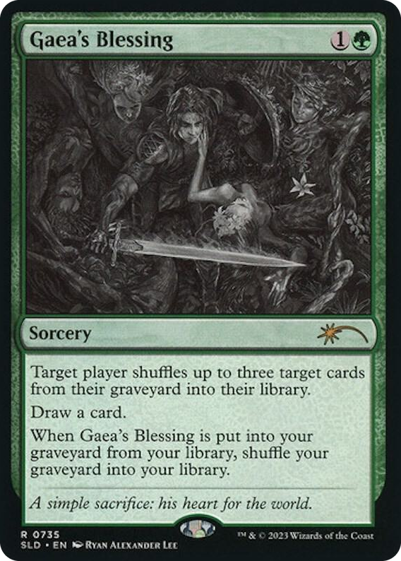 Gaea's Blessing (Sketch Showcase) #735 R - Secret Lair Drop Series Pokemon card