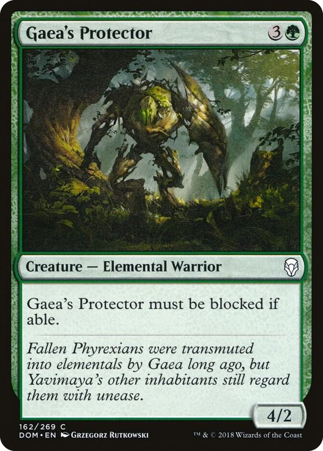 0162 Gaea's Protector C Dominaria
