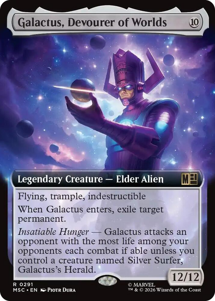 Galactus, Devourer of Worlds (Extended Art) #291 R - Commander: Marvel Super Heroes Pokemon card
