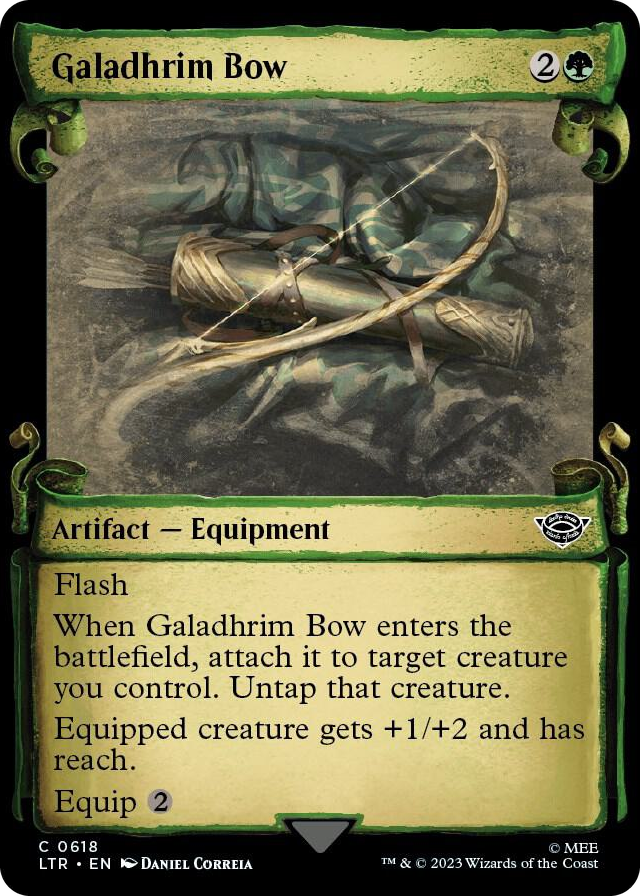 Galadhrim Bow (Showcase Scrolls) #618 C - Universes Beyond: The Lord of the Rings: Tales of Middle-earth Pokemon card