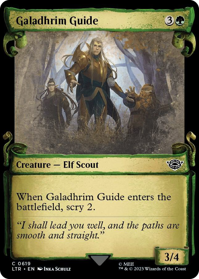 Galadhrim Guide (Showcase Scrolls) #619 C - Universes Beyond: The Lord of the Rings: Tales of Middle-earth Pokemon card
