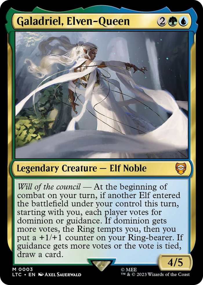Galadriel, Elven-Queen #3 M - Commander: The Lord of the Rings: Tales of Middle-earth Pokemon card