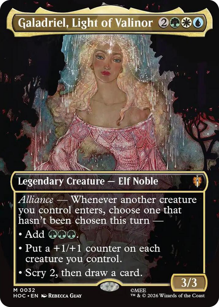 Galadriel, Light of Valinor (Borderless) #32 M - The Hobbit: Eternal-Legal Pokemon card