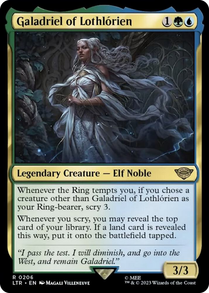 Galadriel of Lothlorien #206 R - Universes Beyond: The Lord of the Rings: Tales of Middle-earth Pokemon card