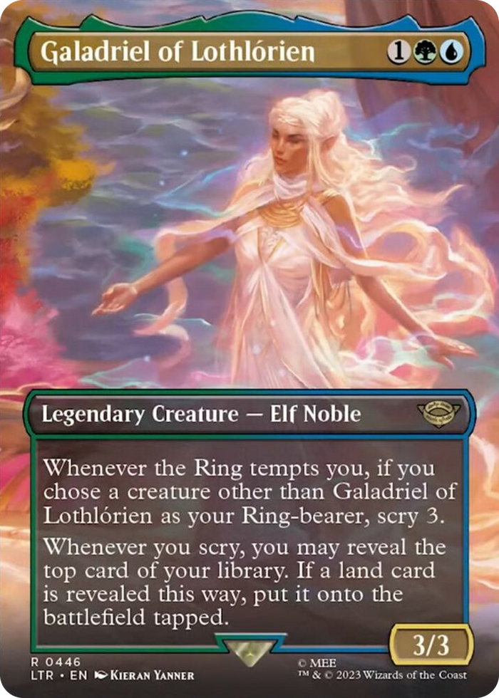 Galadriel of Lothlorien (Borderless) #446 R - Universes Beyond: The Lord of the Rings: Tales of Middle-earth Pokemon card