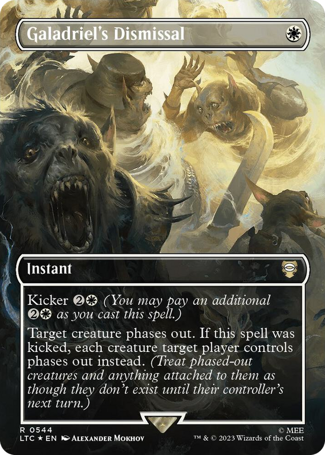 0544 Galadriel's Dismissal (Borderless) (Surge Foil) R Commander: The Lord of the Rings: Tales of Middle-earth